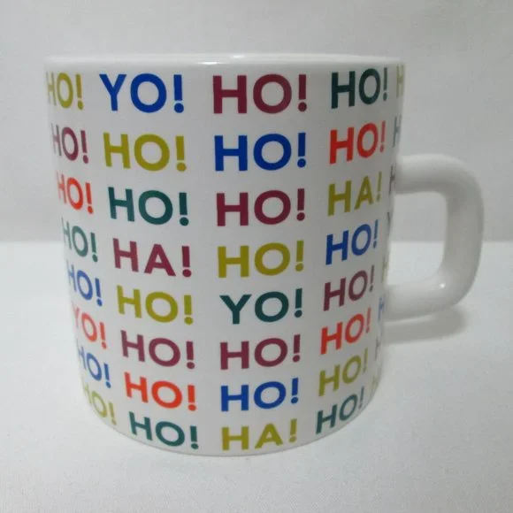Kate Spade Saturday Ho! Ha! Yo! Mug Cup Microwave & Dishwasher Safe - Picture 3 of 13